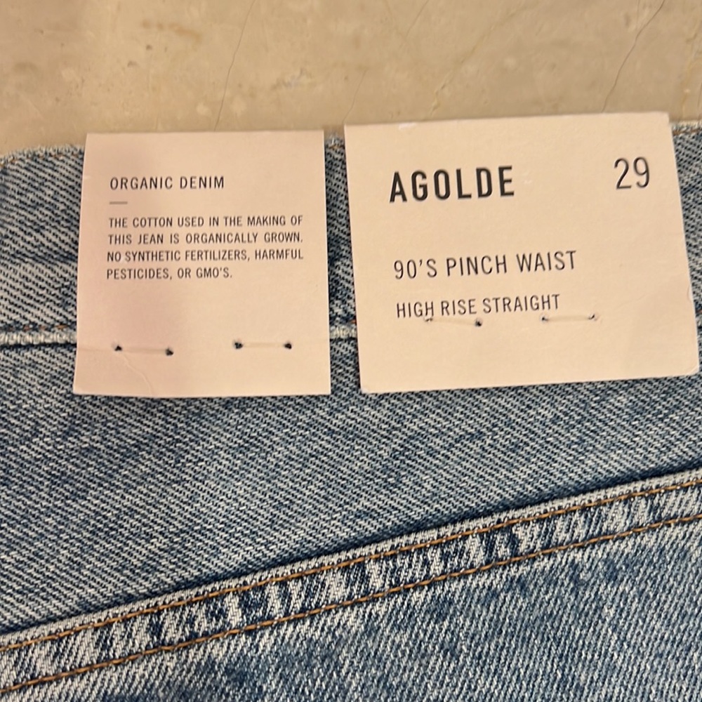 NWT AGOLDE 90’s Pinch Waist High Rise Straight. Size 29.